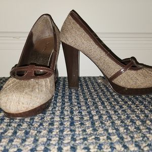 Maurices tweed t strap pumps
